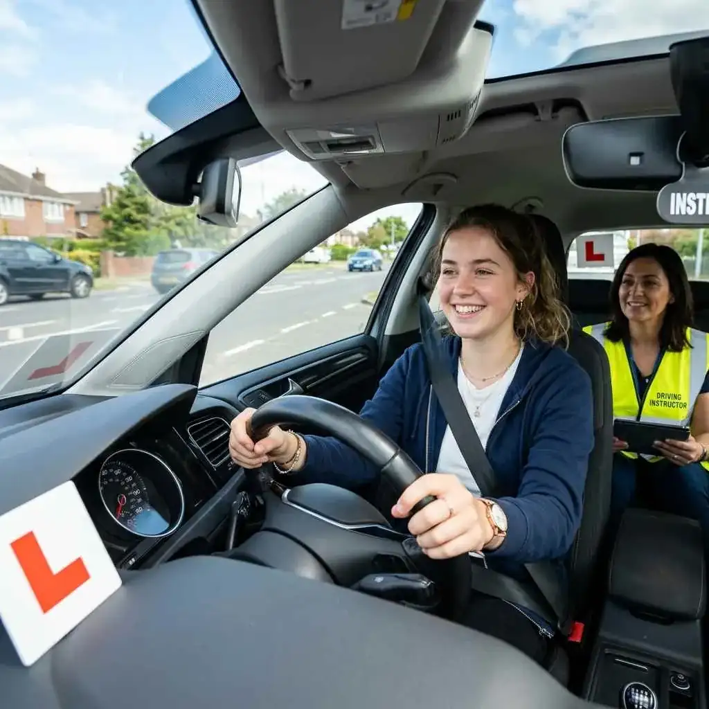 Fahrschüler im Auto bei fuhrerscheinportal.de